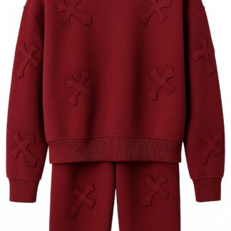 Burgundy Embossed Lounge Co-Ord Set