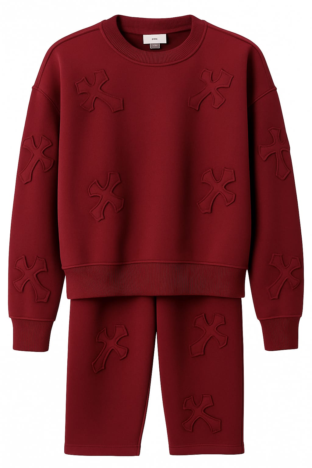 Burgundy Embossed Lounge Co-Ord Set