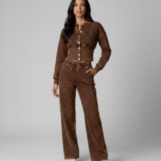 StoneWash Lounge Co-Ord Set (Mocha)